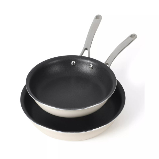 Lockton Aluminum 2 Piece Fry Pan Set