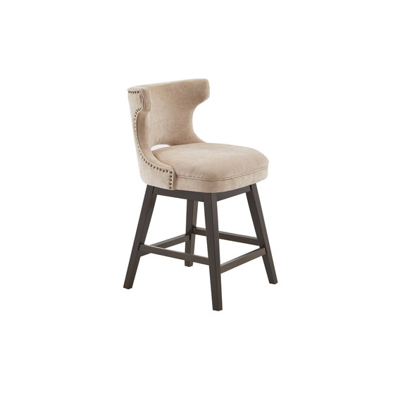 Emmett 25.75" Fabric Swivel Counter Stool