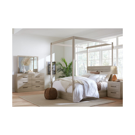 Makson Laminate 3-Pc. Bedroom Set (King Bed, Dresser, and Nightstand)
