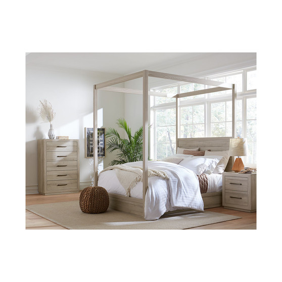 Makson Laminate 3-Pc. Bedroom Set (Queen Bed, Chest, and Nightstand)