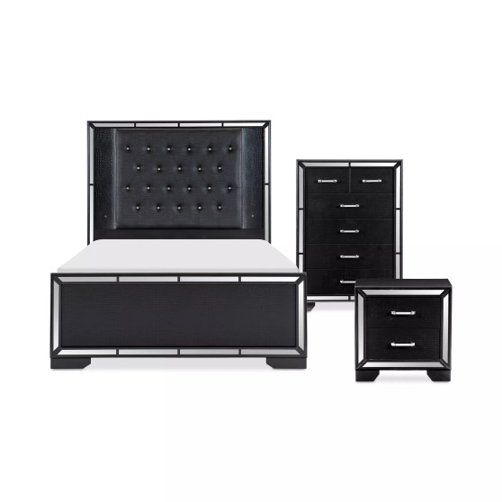 Corbin 3pc Bedroom Set (Queen Bed, Chest, Nightstand)