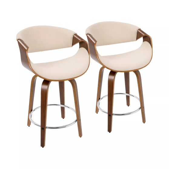 Curvini 24" Counter Stool, Set of 2