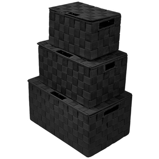 Weave Basket Set, 3 Pieces