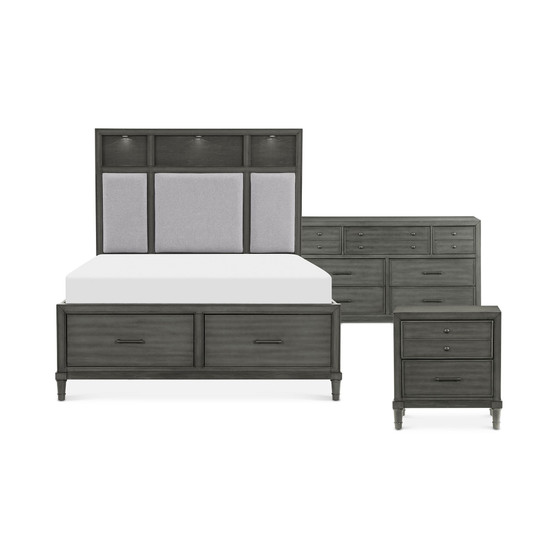 Mossbrook 3pc Bedroom Set (King Bed, Dresser & Nightstand)