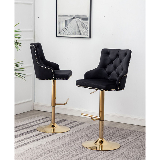 Brightcast Tufted Bar Stools, 2 Piece