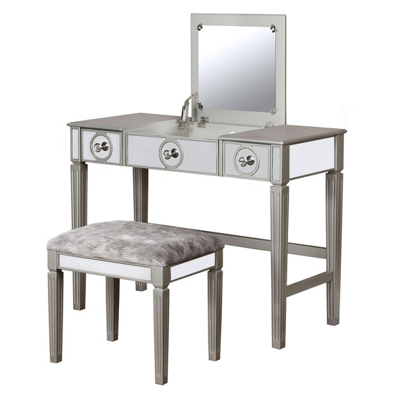 Madison Vanity Set with Bench and Mirror