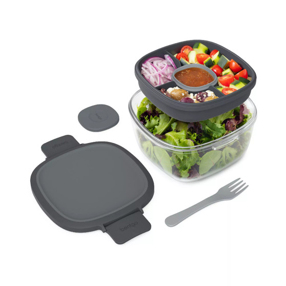 Glass Leak-Proof Salad Container