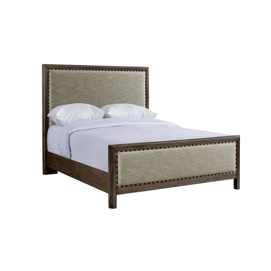 Parker Mocha Upholstered Cal King Bed, Created for Macy's
