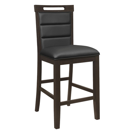 Prentiss 2-Piece Asian Hardwood Upholstered Counter Height Chair Set