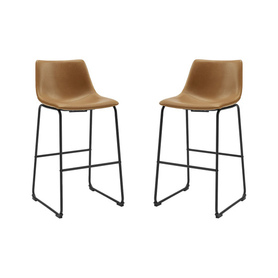 30" Faux Leather Barstool 2 Pack