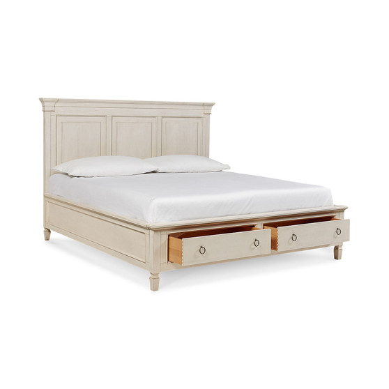 Sag Harbor White Storage Queen Platform Bed