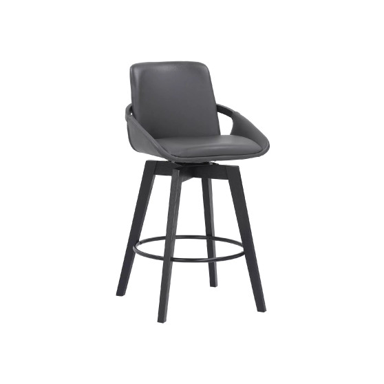 Baylor Swivel Wood Bar or Counter Height Stool