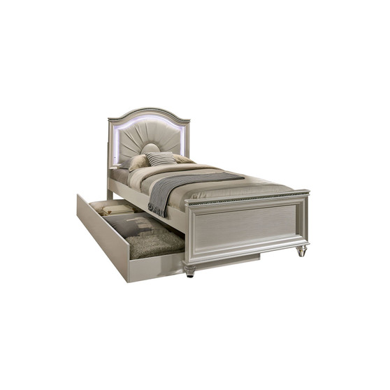 Brandan Pearl Twin Panel Bed