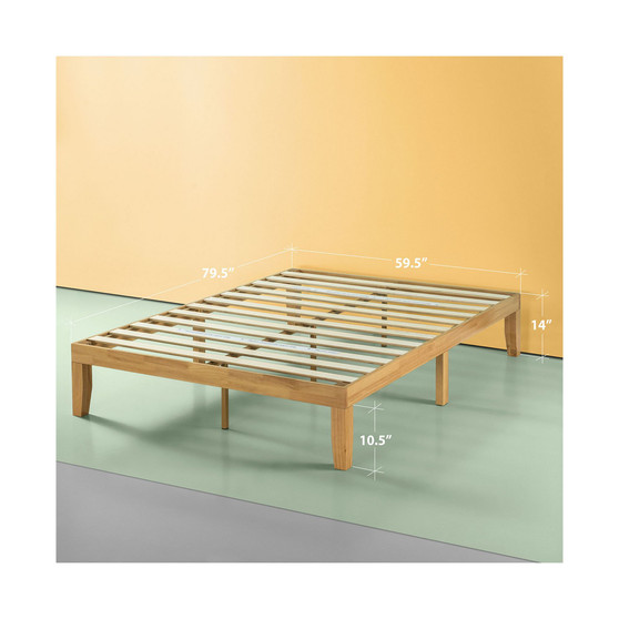 Moiz 14" Wood Platform Bed / No Boxspring Needed, Queen