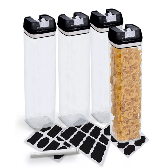 4 Piece Food Storage Containers, 1.9 Liter
