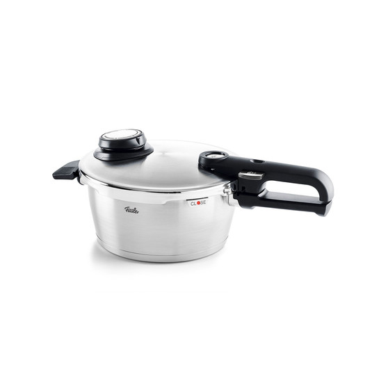 Vitavit Premium Stainless Steel 2.6 Quart Pressure Cooker with Steamer Insert