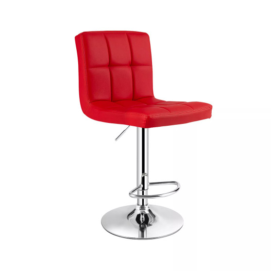 Adjustable Swivel Bar Stool Counter Height Bar Chair PU Leather