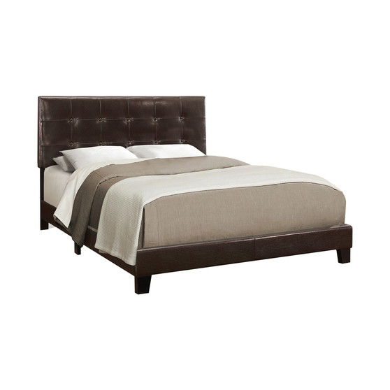 Queen Leather Look Bed