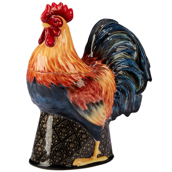 Gilded Rooster 3-D Cookie Jar