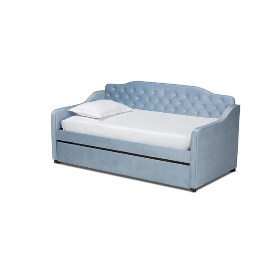 Freda Traditional and Transitional Twin Size Daybed with Trundle