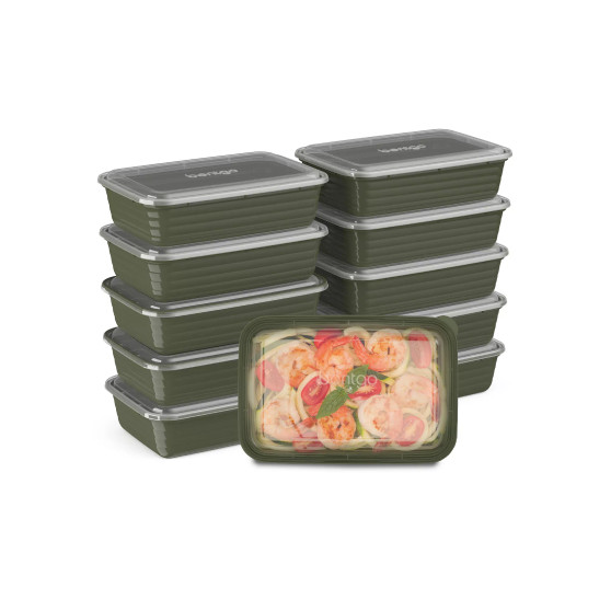 Food Prep 1-Compartment Food Storage Containers, Pack of 10