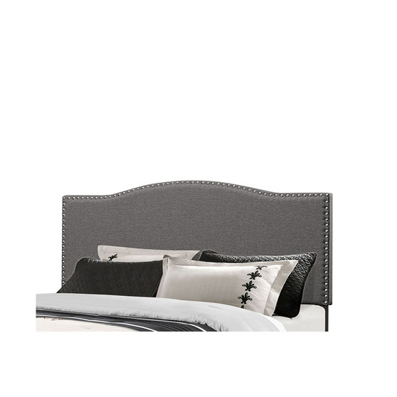 Kiley King Upholstered Headboard with Metal Bed Frame