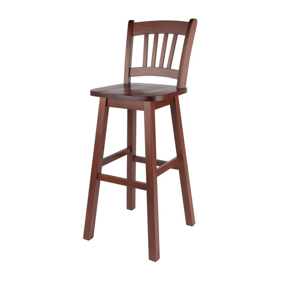 Home Decorative Fina Swivel Seat Bar Stool - 30" Walnut Finish