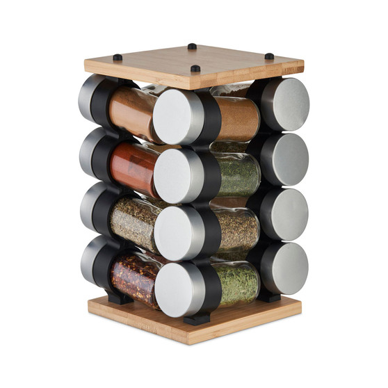 Blyth Classic Bamboo 16 Jar Carousel Spice Rack