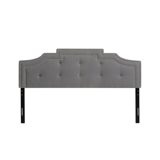 Headboard with Nail Head Trim, King