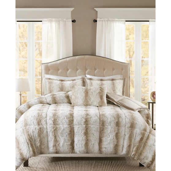 Zuri Faux-Fur 4-Pc. Comforter Set, Full/Queen