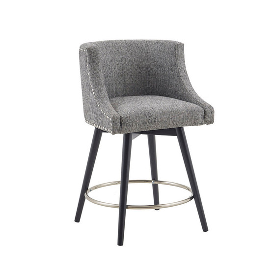 Mateo 26.5" Fabric Swivel Counter Stool