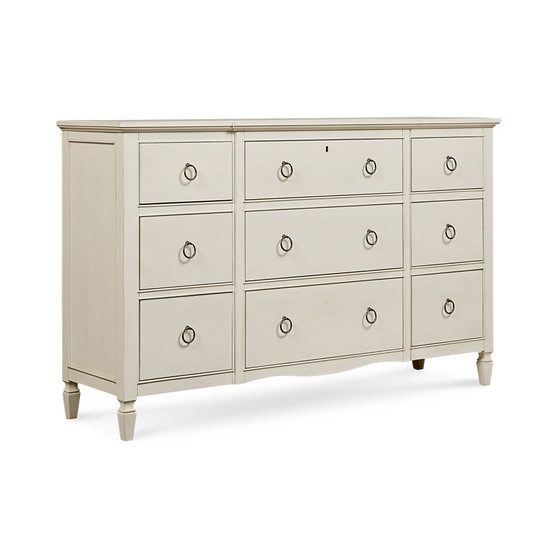 Sag Harbor White 9 Drawer Dresser