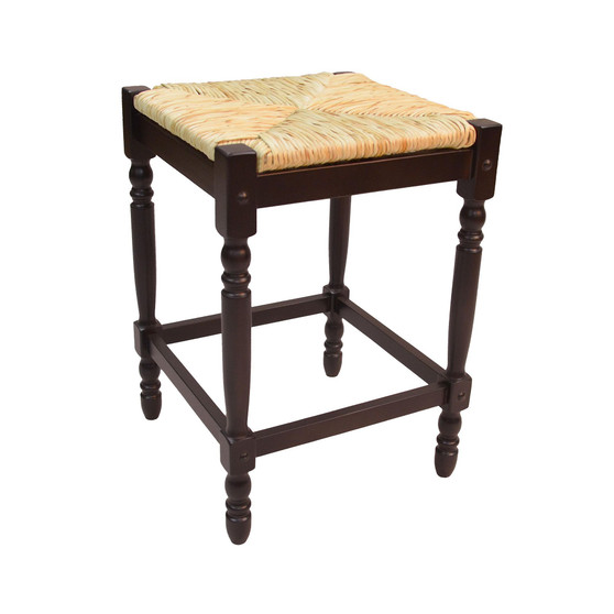 French Country 24" Turned Leg Seat Stool