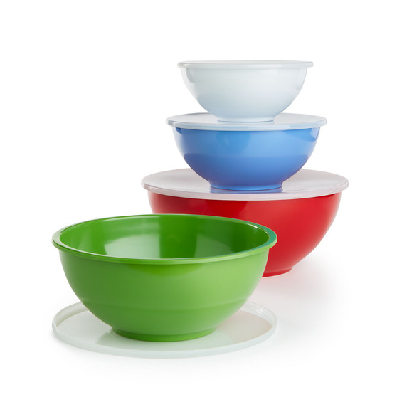 4-Pc. Melamine Mixing Bowls & Lids Set, Created for Macy's