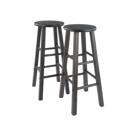 Home Decorative Element Bar Stools, 2-Pc Set, Oyster Gray