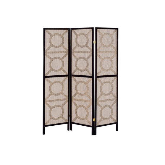 Manchester Circle Pattern 3-Panel Folding Screen