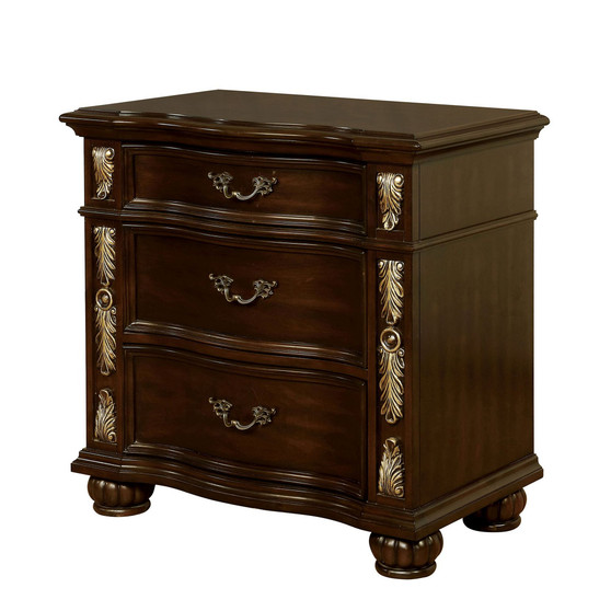 Mullberry Cherry 3-Drawer Nightstand