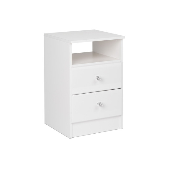 Astrid 2-Drawer Nightstand with Acrylic Knobs