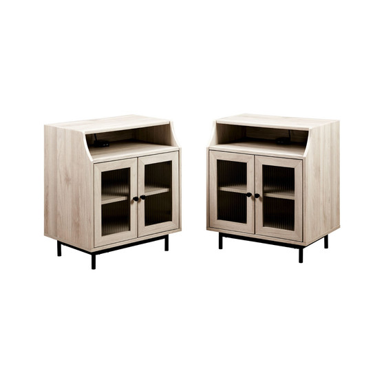 Nightstand with USB, Set of 2