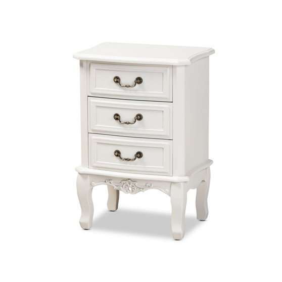 Furniture Gabrielle Victorian 3 Drawers Nightstand