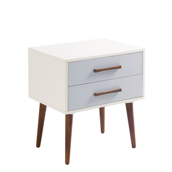 Jeremy 26" High Wood Leg Storage Nightstand