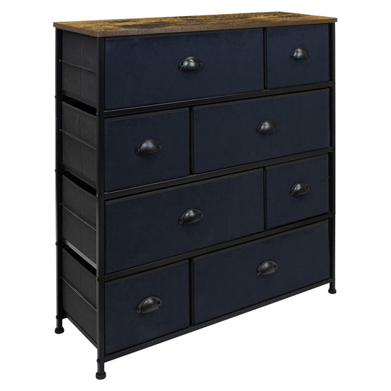 8 Drawer Chest Dresser with Wood Top