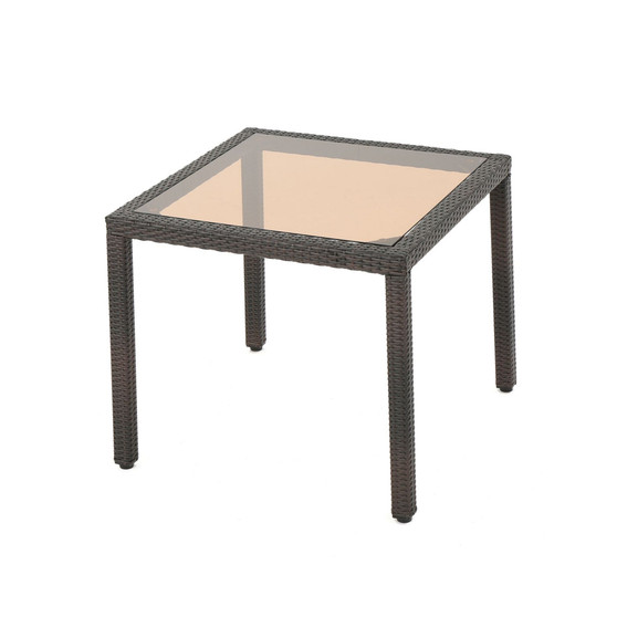 San Pico Outdoor Square Dining Table with Glass Top