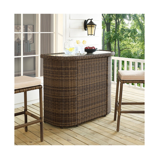 Bradenton Outdoor Wicker Bar