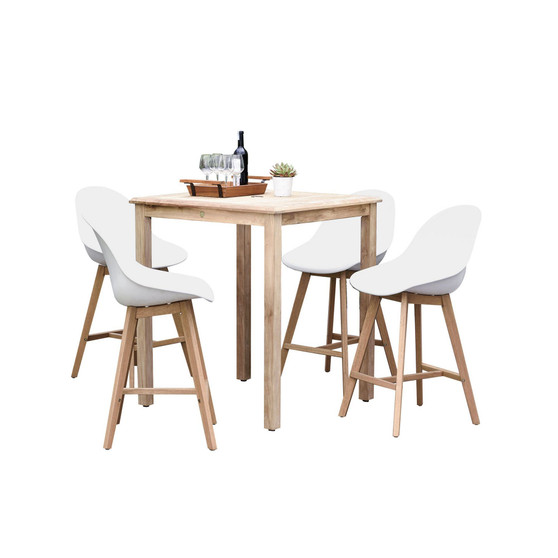 5 Piece Patio Bar Set Square