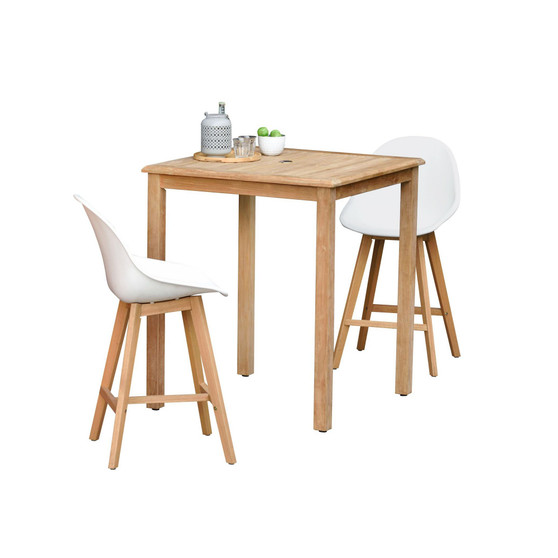 3 Piece Patio Bar Set Square