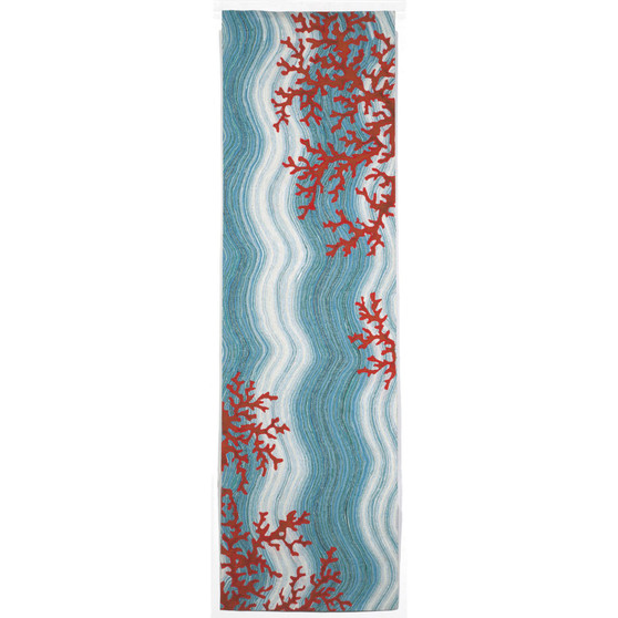 Visions IV Coral Reef 2'3" x 8' Runner Outdoor Area Rug