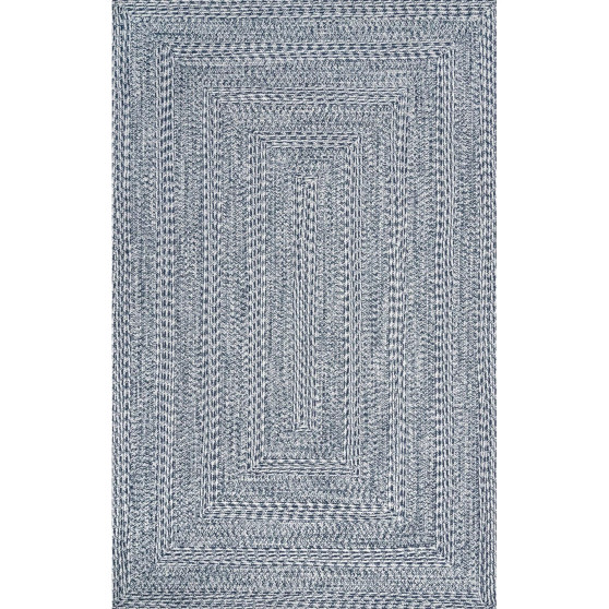 Texture Braid Doutzen Indoor and Outdoor Ivory 5' x 8' Area Rug