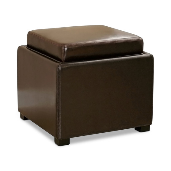 Bartlett Leather Storage Ottoman