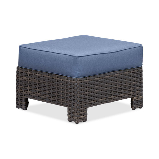 Viewport Wicker Outdoor Ottoman with Sunbrella® Cushions, Created for Macy's